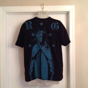 Rich Gang Apparel Virgin Mary Old English Rich Black T-Shirt XL